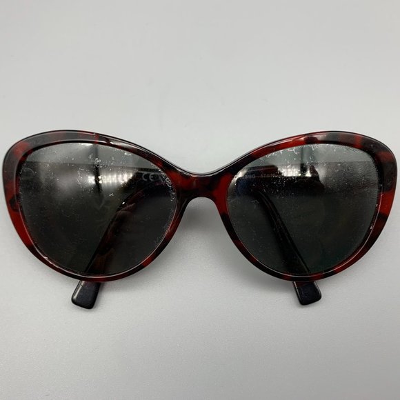 DKNY DY4084 Dk Tortoise/Red Butterfly Frame Sunglasses